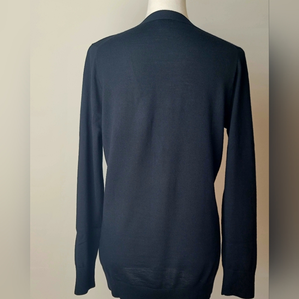 J.Crew 100% Merino Wool Cardigan, Black, Size M  - Picture 5 of 8